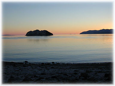 Sonnenaufgang, Bahia de las Animas, Baja California